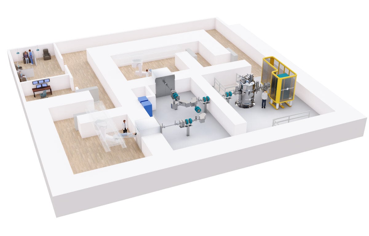  Robot-assisted patient positioning system for the Alphabeam™ Neutron System by TAE Life Sciences (TLS).